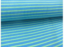 Jersey - Ringel Streifen blau lime